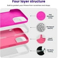 thumbnail image 2 of Designed for iPhone 13 Case, Silicone Shockproof Slim Thin Phone Case for iPhone 13 6.1 inch (Hot Pink), 2 of 12