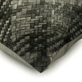 thumbnail image 2 of The HomeCentric Housse de Coussin Gris avec Fermeture Éclair Lot de 2 22x22 Pouces (55x55 cm) Lin & Simili Cuir Housses de Coussin Patchwork Style Moderne - Gris Demi-Ton, 2 of 3