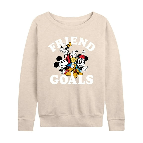 Mickey & Friends - Friend Goals - Women's Lightweight French Terry Long Sleeve Shirt