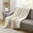 thumbnail image 2 of Gracie Mills Chenille Waffle Weave Throw Solid Color Plush GRACE-15463 50x60, 2 of 4