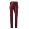 thumbnail image 2 of Pudcoco Women Solid Color Leggings High Waist Close-fitting Trousers, 2 of 6