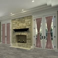 thumbnail image 4 of Achim Buffalo Check Indoor Polyester/Cotton Light Filtering Checkered Door Curtain Panel, Burgundy, 25-in W x 72-in L, 4 of 8