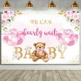 thumbnail image 4 of We Can Bearly Wait Baby Shower Backdrop for Girls Bear Baby Shower Background Pink Balloons Floral Bear Party Baby Shower Decoration Banner Supplies for Photo Booth Props, 4 of 4