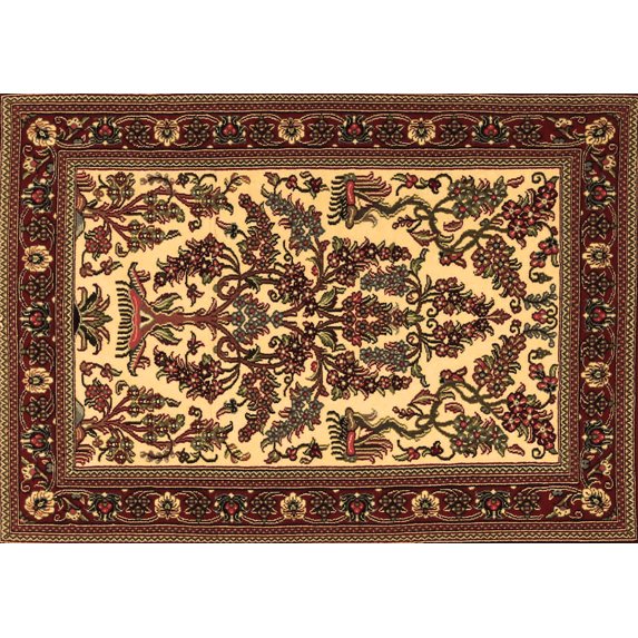 Ahgly Company Indoor Rectangle Persian Brown Traditional Area Rugs, 5' x 8'