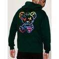thumbnail image 3 of Sudadera con capucha con estampado de muñeca de oso de dibujos animados, sudaderas con capucha geniales para hombres, sudadera con capucha de diseño gráfico informal para hombres con bolsillo de cangu, 3 of 4