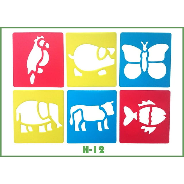 Children drawing Pattern with Different Shape Environmental Children drawing pattern PP Painting Stencil for School Project