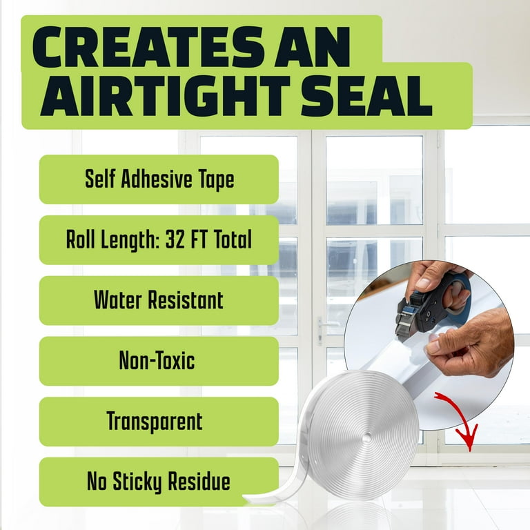 Alien Seal 49 ft - Anti-Draft Adhesive and Flexible Insulator Tape - Set of 3