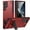 red, variant on ELEHOLD for Samsung Galaxy S22 Ultra, Rugged Shockproof Hard PC Case,With Built-in Foldable Invisible Kickstand Heavy Duty Case Cover, white