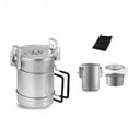 thumbnail image 1 of Casserole de Camping Portable en Acier Inoxydable 304, Grande Capacité, Cuiseur Vapeur Multifonction avec Poignée Amovible, 1 of 8