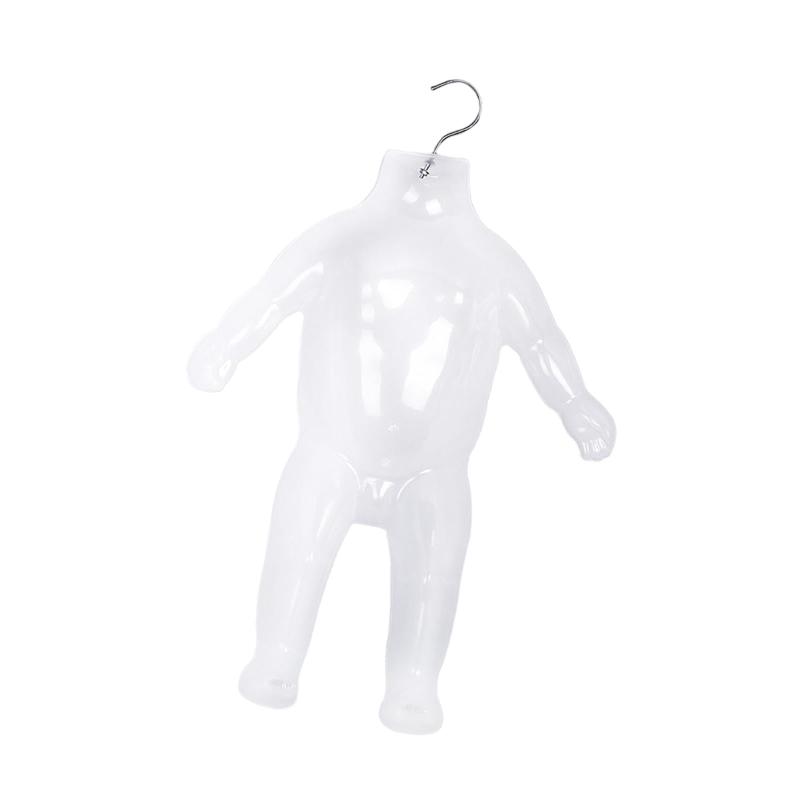 Kids Mannequin Dress Form, Hanging Body Form Hard Realistic with Hands and Feet Child Mannequin Torso, Child Mannequin for Home Window Shop Translucent