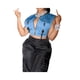 thumbnail image 2 of Sunloudy - Chaleco informal sin mangas para mujer, a la moda, con hebilla de color sólido, bolsillo, ombligo expuesto Sunloudy S M L XL, 2 of 7