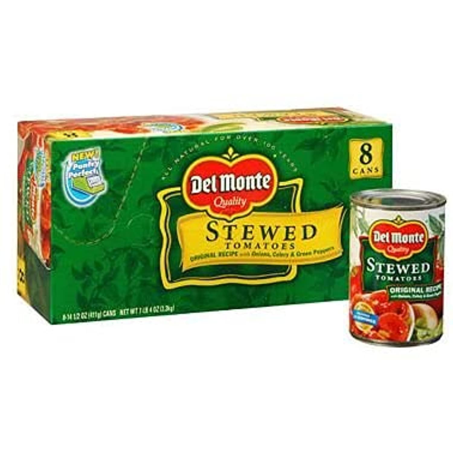 Del Monte Stewed Tomatoes 15.4 Oz. Can, 8 Ct. A1
