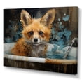 thumbnail image 2 of Designart "Fox'S Playful Bath Bubbles" Bathroom Canvas Art Print, 2 of 7