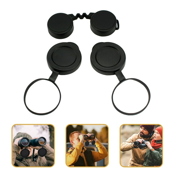 HONITANO 1 Set Compact Round Shape Rubber Binocular Objective Lens Caps for Users of Binoculars