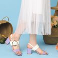 thumbnail image 6 of Unique Bargains Women's Buckle Slingback Chunky High Heels Sandals, 6 of 6