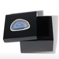 thumbnail image 1 of Joyero cuadrado (Ágata en color primitivo, tamaño grande) Collar de anillo de madera Caja Carevas Joyero hecho con material compuesto., 1 of 7