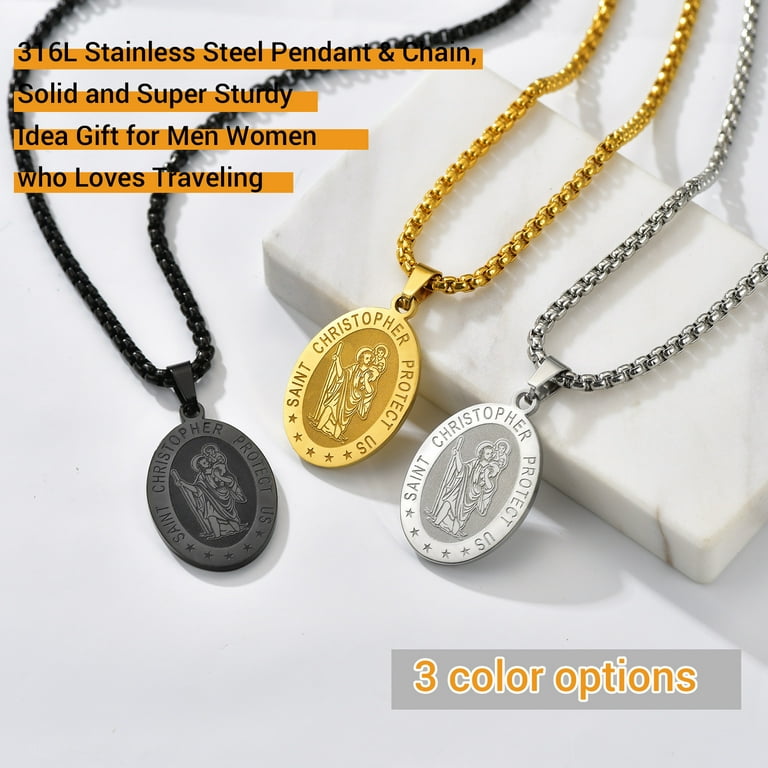 Stainless Steel Gold Chain Necklace Christmas Gift Idea Women's