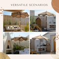 thumbnail image 4 of LAGarden 7 Ft Fringe Umbrella Replacement Canopy Top Cover Boho Outdoor UPF50+,Khaki with Fringe,BH7W-10, 4 of 6