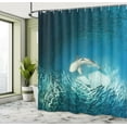 thumbnail image 5 of Ambesonne Fish Shower Curtain, Animals Teal Wildlife, 69"Wx84"L, Teal Beige, 5 of 5