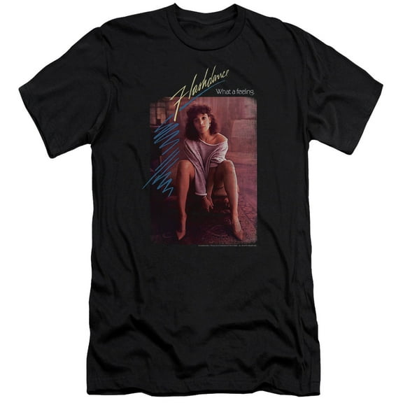 Flashdance Title Adult 30/1 T-Shirt Black