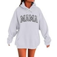 thumbnail image 3 of Simua Oversized Hoodies for Women Drawstring Hooded MAMA Printed Basic Soft Sweatshirts Tops Fall Winter Trendy Outfits, 3 of 6