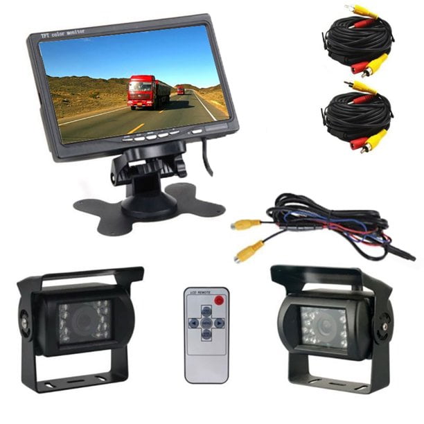 Bileeko Truck RV Backup Camera System 7" LCD Car Rear View Monitor Kit