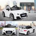 thumbnail image 3 of Patiojoy Audi TT RS Mini Ride on Car 12V Electric Kids Toy Buggy w/ Remote Control MP3 White, 3 of 6