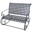 thumbnail image 2 of Maykoosh Urban Oasis Bench Rocker, Sturdy Iron Construction with Lattice Motif and Scrollwork, Powder-Coated Finish for Durability and Rust Resistance, 41" L x 21" W x 37" H, 2 of 3