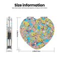thumbnail image 3 of Pofeuu SpongeBob SquarePants for Portable Pocket Makeup Mirror PU Cover Compact Travel Mirror with Normal and Magnifying Double Sided Glass-Round Shape-Heart Shape, 3 of 9