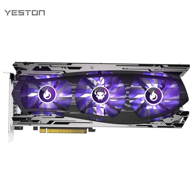 Yeston RTX3060Ti-8G D6 LB Tarjeta gráfica para juegos 8G/256bit/GDDR6 Memoria Modo de efecto de luz YESTON Negro