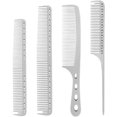 thumbnail image 1 of wonim44 CGBARBER 4 Types Aluminum Hair Combs for Cutting Stainless Steel Hair Tail Metal Comb (silver), 1 of 1