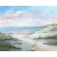 thumbnail image 2 of Nan 14x12 Black Ornate Wood Framed with Double Matting Museum Art Print Titled - Seaside Dunes, 2 of 4