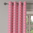 thumbnail image 3 of Ambesonne Floral Grommet Curtain, Big Small Flower Motifs, 50" x 63", Pink Teal White, 3 of 6