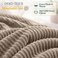 thumbnail image 4 of PAVILIA Soft Lightweight Fleece Throw Blanket for Couch Sofa, Taupe, 50x60, 4 of 8