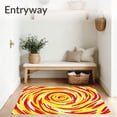thumbnail image 3 of ODIKA 2'x3' Machine Washable Non-Slip Area Rug, Vibrant Swirling Brushstroke Abstract Modern Art Dynamic Flow High Traffic Rug, Red, 664341, 3 of 7