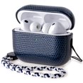 thumbnail image 1 of Funda de cuero RIXENY para AirPods Pro 3 2025, azul, 1 of 7