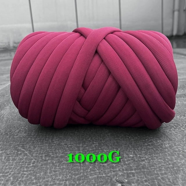 New Striped Core Spun Crochet Yarn Ice Silk Feeling Polyester Cotton Rope for Handbag Pet Nest Fashion Home Decoration