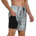 thumbnail image 2 of Lukts Winter Gnome And Snowman Print Mens Swim Trunks Swim Shorts Quick Dry Bathing Suits for Men Beach Shorts Mesh Lining Swimming Trunks ,Bathing Suit-3X-Large, 2 of 6