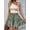 Bean Green, variant on Women'S Summer Casual Elastic Waist Shorts Boho Floral Print A-Line Swing Ruffle Shorts with Drawstring Black XL