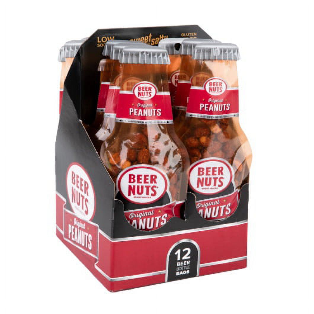 (Price/Pack)Beer Nuts Original Sweet And Salty Peanut Beer Bottle Bag, 1.75 Ounces, 4 per case