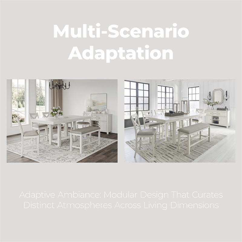 Ashley Furniture Robbinsdale Antique White Counter Height Dining Extension Table