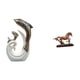 thumbnail image 1 of Estatua de cerámica de delfín y caballo. Figura decorativa moderna de arte abstracto. Adorno coleccionable para soporte de TV, chimenea, oficina, sala, 1 of 8