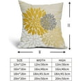 thumbnail image 6 of Grey Yellow Dahlia Pillow Cover 18X18 Inch Geometric Floral Elegant Line Spring Flower Pillow Case Farmhouse Outdoor Decor for Home Bedroom Living Room Linen Square Cushion Covers, Set of 2, 6 of 6