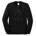 thumbnail image 2 of Parks and Recreations Give Me All The Bacon and Eggs Pop Male Long Sleeve Shirt, Black, Medium, 2 of 3