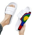 thumbnail image 4 of Mens Slippers,Men Slippers EVA Thick Sole Lightweight Comfort Summer Slippers for Outdoor Indoor Casual Wear,Slippers for Men,White,10.5, 4 of 9