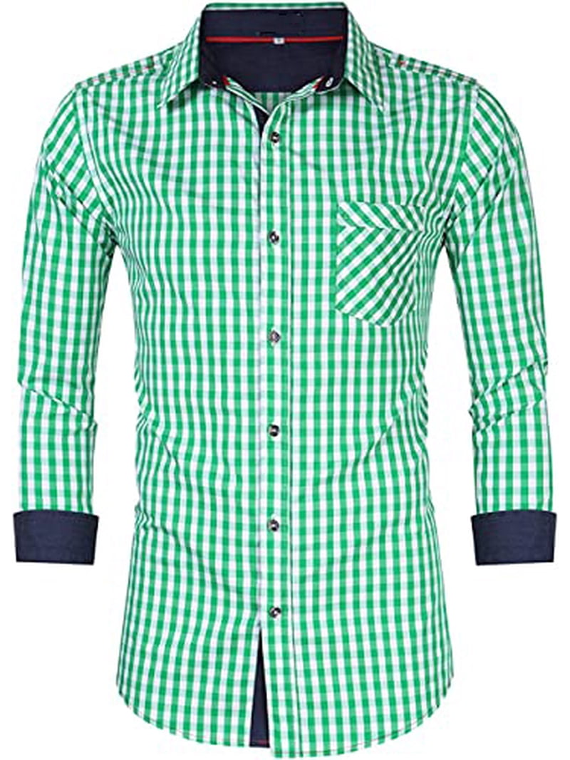 dress shirt in german OS Trachten Men's 1/2 Sleeve Regular Fit Shirt Bruce red