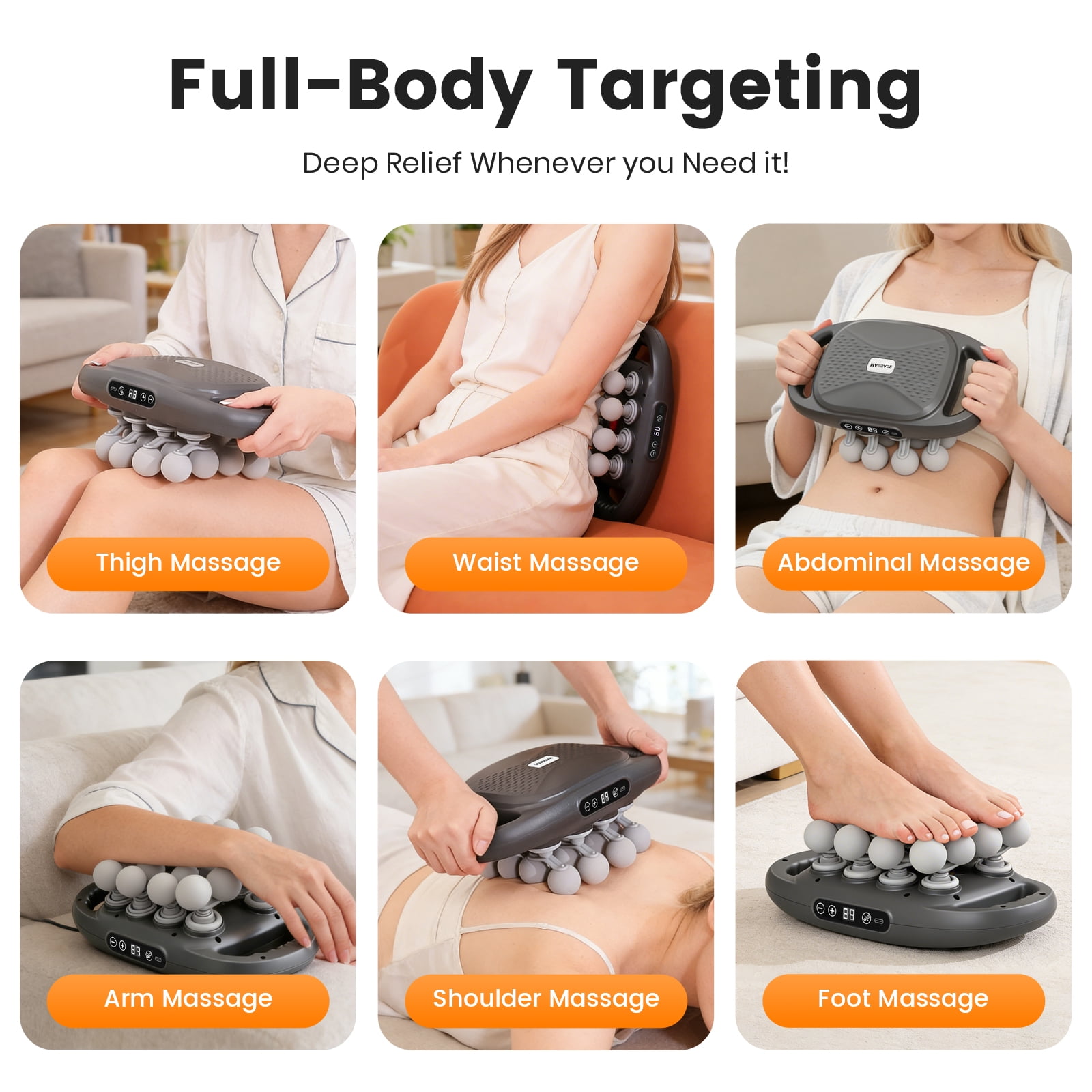 BAOKALER 16 Head Massage Gun Set, 2000mAh Electric Massage Tools, Electric Muscle Massager with with 9 Modes 9 Intensities for Deep Tissue, Back, Shoulders, Legs, Gray