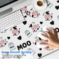 thumbnail image 2 of Long Mouse Pads for Desk,White Cow Moo Milk Pattern Desk Mats on Top Of Desks, Desk Mouse Pad Extra Large with 3mm Non-Slip Base and Stitched Edge for Gaming,Office,Work,Home 47.3"x23.6", 2 of 6