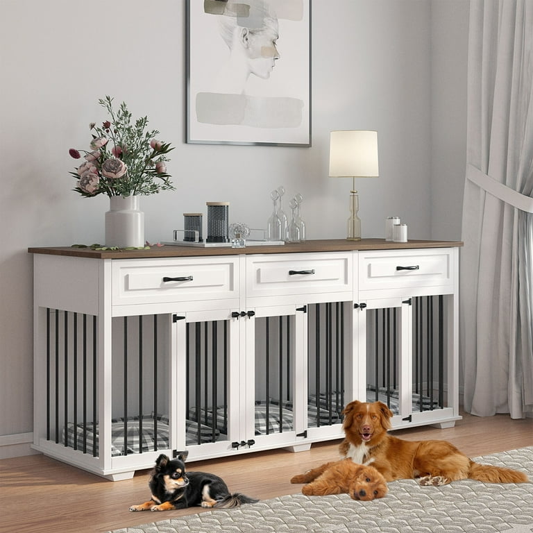 Dog crate console table 2025