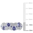 thumbnail image 2 of Miabella Women's 3/5 Carat T.G.W. Pear-Shaped and Round-Cut Tanzanite Sterling Silver Crisscross Ring, 2 of 6